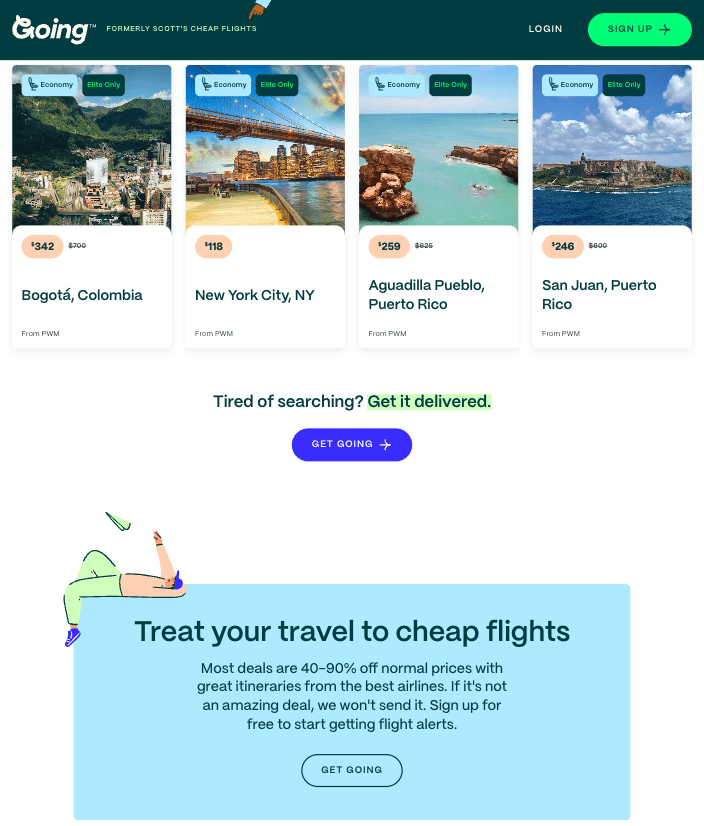 Going Flight Ticket Booking Website