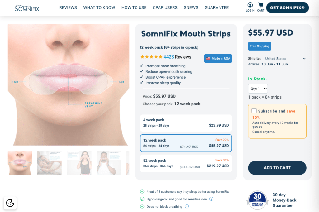 Somnifix Mouth Strips