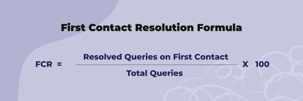 First Contact Resolution Formula