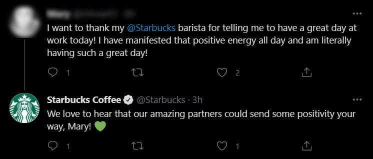 Starbucks Social Media Customer Service