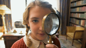 GIF of a Girl Researching