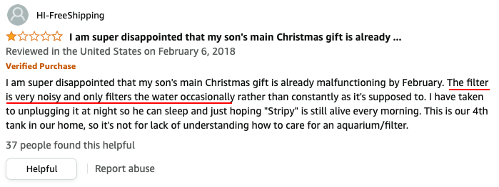 Review of a Customer on Amazon