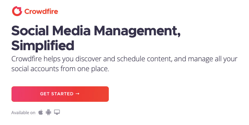Crowdfire Social Media Management Tool