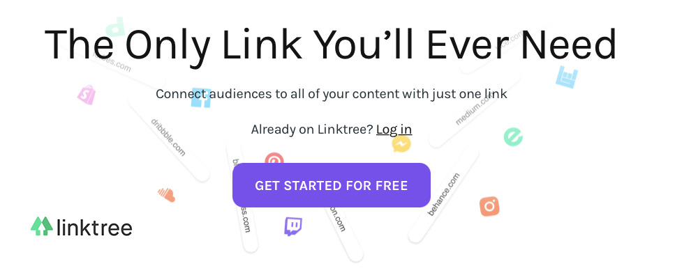 Linktree Social Media Reference Landing Page