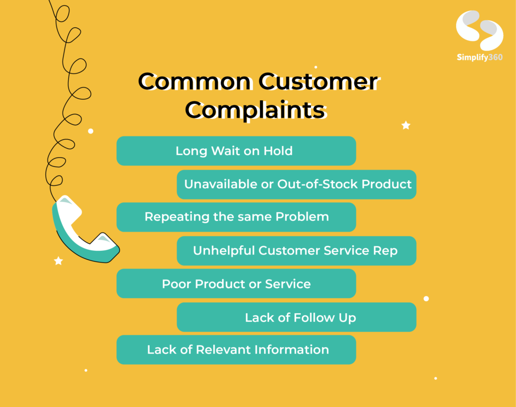 Common customer complaints
