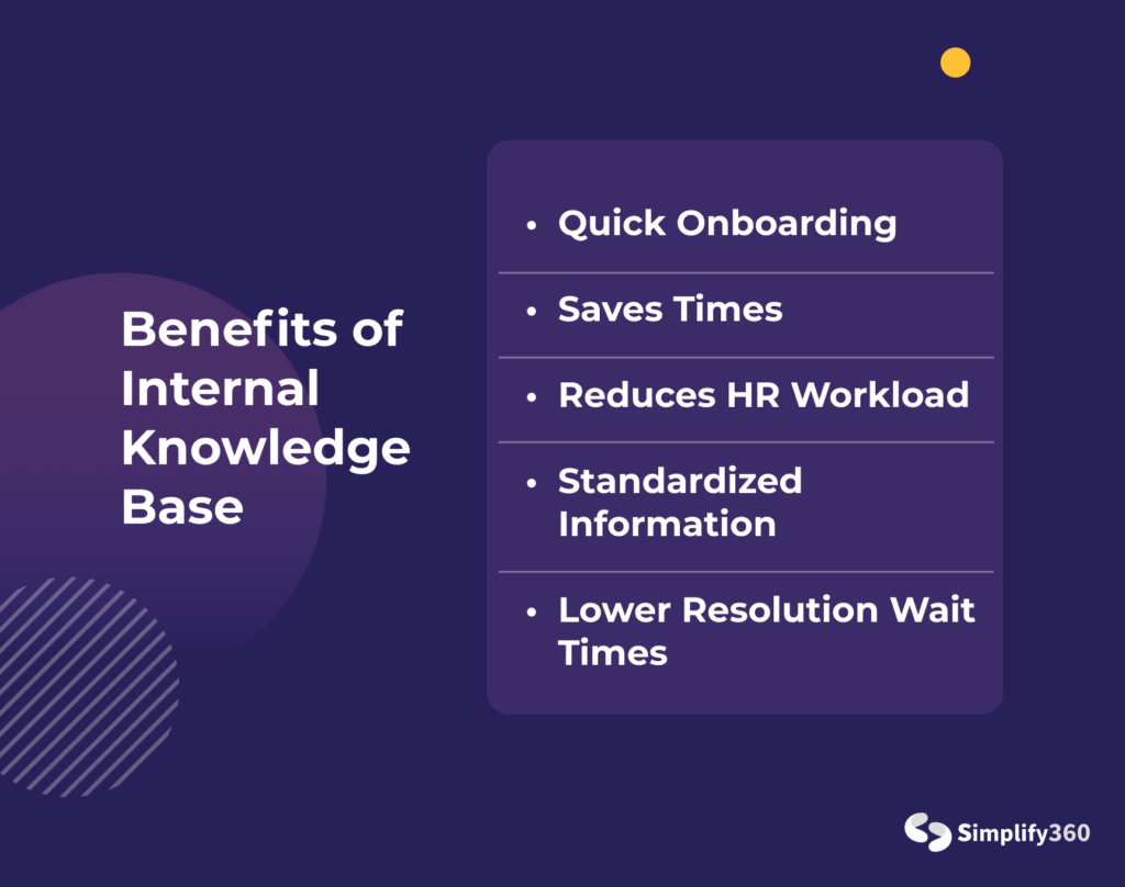 Benefits of Internal Knowledge Base
