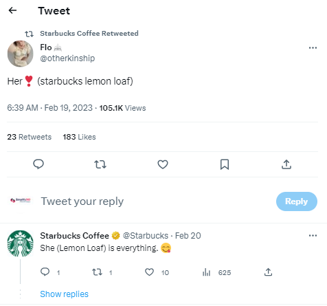 Starbucks Social Media Tweet